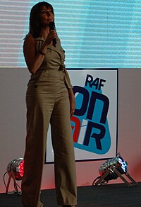 Vorderman presenting an RAF Association show in July 2011 Carol Vorderman Waddington Airshow 2011 - 2.jpg