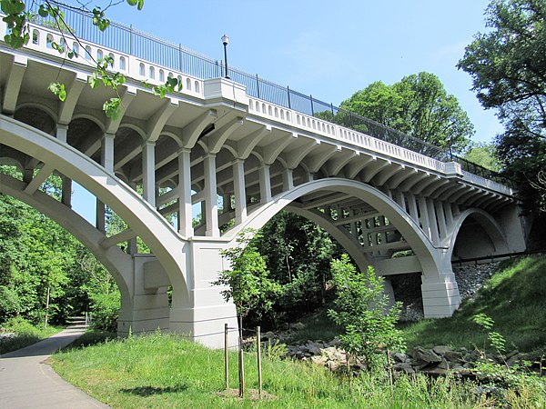 Sligo Creek at the Carroll Avenue Bridge in Takoma Park, Maryland