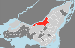 Lage von Ahuntsic-Cartierville in Montreal