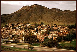 View of the Oakridge Estates neighborhood, an S&S Shapell Inc community, adjacent to Casa Conejo, as seen from Rabbit Hill in Knoll Park