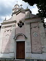 La chiesa di San Carlo, Cassingheno, Fascia, Liguria, Italia