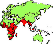 aree in cui la chikungunya è endemica Aree endemiche