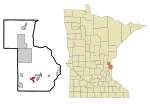 Thumbnail for File:Chisago County Minnesota Incorporated and Unincorporated areas Chisago City Highlighted.svg