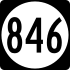 State Route 846 marker
