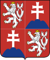Federative coat of arms in 1990-1992 Coat of arms of the Czech and Slovak Federal Republic.svg