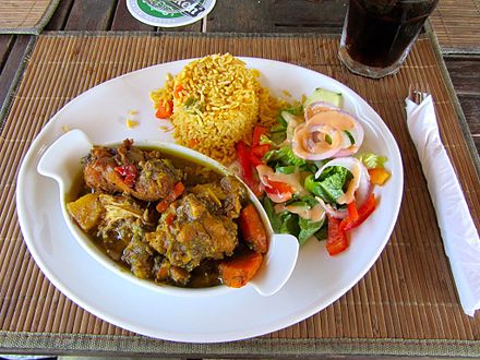 Coconut curry chicken stew at a Saba restaurant