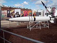 Alacran Missile, derived from the earlier Condor IAIII Cohetes en Tecnopolis.JPG