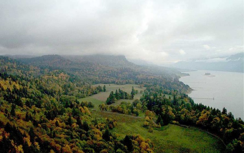 Columbia River Gorge, photographed from the southern edge of the Gifford Pinchot National Forest