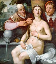 Susanna is toloye guazikye gan, Cornelis Cornelisz van Haarlem, 1599