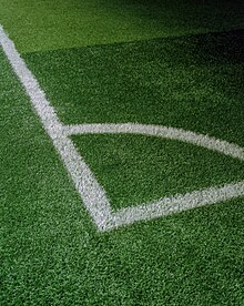 Corner area of the football field. Corner area of a football field.jpg