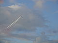 The 2011 Red Arrows display to mark the start of Cowes Week. They are viewed from Cowes Parade.