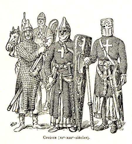 Depiction of Crusaders from a 1922 edition of Petit Larousse