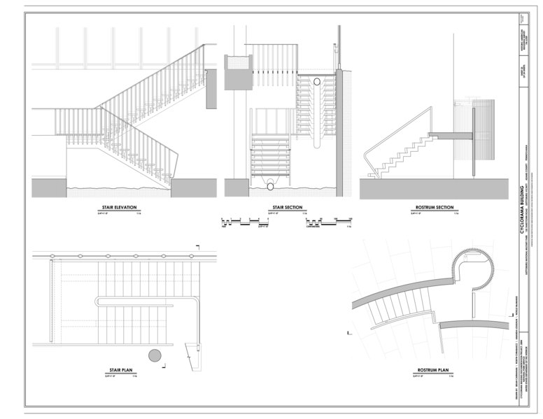 File:Cyclorama Building, 125 Taneytown Road, Gettysburg, Adams County, PA HABS PA-6709 (sheet 23 of 24).tif