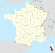 Location of the Corse-du-Sud department in France