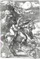 Abduction of Proserpine on a Unicorn, etching by Albrecht Dürer, 1516