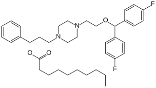 <span class="mw-page-title-main">DBL-583</span> Selective dopamine reuptake inhibitor of the piperazine chemical class