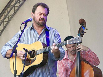 Barry Bales (right) with Dan Tyminski (left), July 2012 Dan Tyminski Barry Bales TFF.JPG