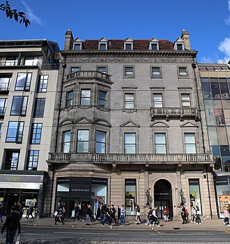 112 Princes Street (The former Conservative Club) and 109 Princes Street (The former Scottish Liberal Club) Debenhams on Princess St.jpg