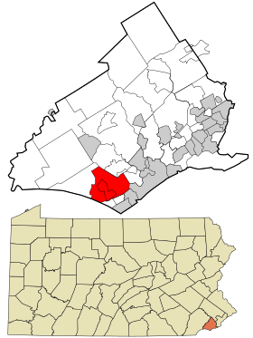 Posizione di Upper Chichester Township
