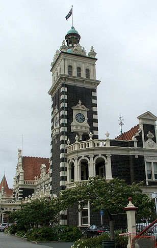 The clocktower at the south end of the station building