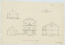 Drawing showing sections of the Prisoners' Barracks, 1839 Drawing showing sections of Prisoners' Barracks, Moreton Bay, 26 September 1839.jpg