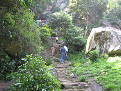 Going up the caves