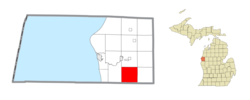 موقعیت ادن، شهرستان میسون، میشیگان در نقشه