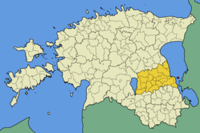 Kart over Piirissaare kommune