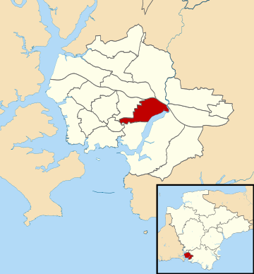 Location of Efford and Lipson ward