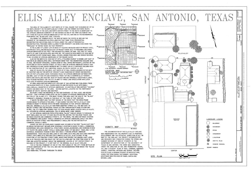 File:Ellis Alley Enclave, 200 blocks of Ellis Alley and Chestnut and Center Streets, San Antonio, Bexar County, TX HABS TEX,15-SANT,58- (sheet 1 of 1).tif