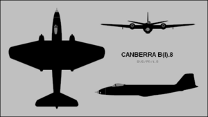 Силуэт Canberra B(I)8.