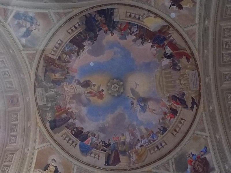 File:Entrance ceiling fresco, Basilica in Eger, 2016 Hungary.jpg