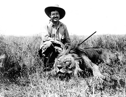 Ernest Hemingway op safari, 1934