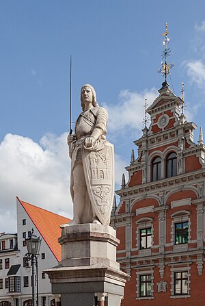 Saint Roland's statue, Riga, Latvia