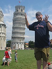 Use of forced perspective with tourist attractions like the Leaning Tower of Pisa is popular in tourist photography. Europe 2007 Disk 1 340.jpg