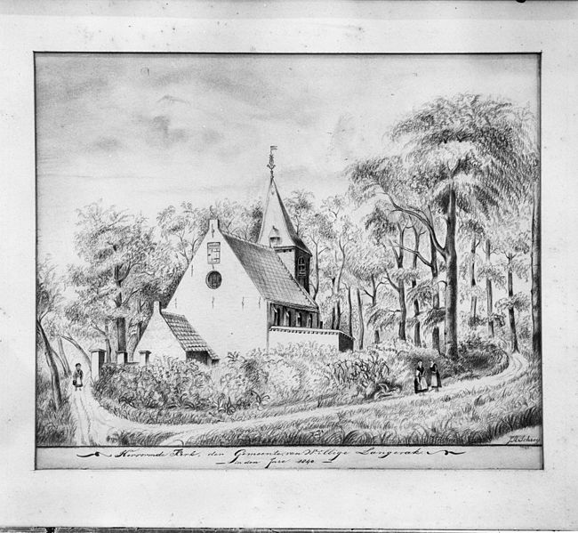 File:Exterieur N.H. KERK (TEKENING, 1840) (ORIGINEEL- N.H. PASTORIE) - Willige Langerak - 20282619 - RCE.jpg