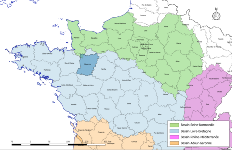 La Mayenne est dans le bassin hydrographique Loire-Bretagne.