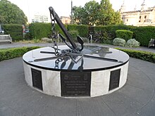 The Falklands War memorial was installed next to the world war memorials in 2005.