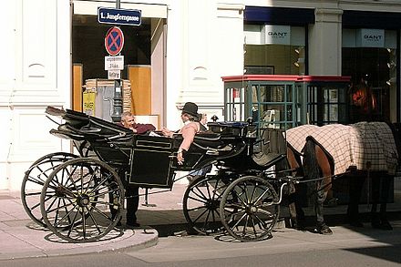 Fiaker coachmen waiting for customers