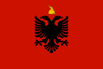 Flagga för Kungariket Albanien (1928–39).