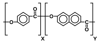 Molecular structure of Vectran LCP Formula Liquid-Crystal-Polymer.svg