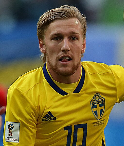 Forsberg with Sweden at the 2018 FIFA World Cup