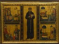 San Francesco e quattro miracoli (secondo terzo del XIII sec.), tavola dipinta del Maestro del Tesoro di San Francesco.