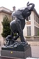 Statue d'un éléphant par Emmanuel Frémiet.