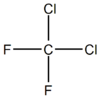 Freon 12, strukturna formula