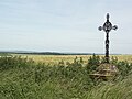 Landschaft bei Fribourg mit Flurkreuz