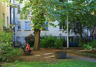 Gården vid Baggensgatan.