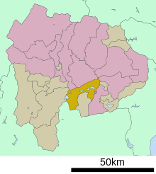 Fujikawaguchiko in Yamanashi Prefecture Ja.svg