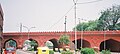 Arched bridge linking Salimgarh and Red Forts on former Yamuna River channel now closed and converted into the main thoroughfare