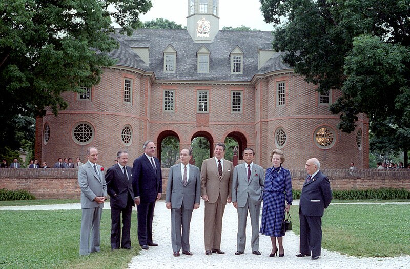 File:G-7 Economic Summit Leaders in Williamsburg, Virginia.jpg